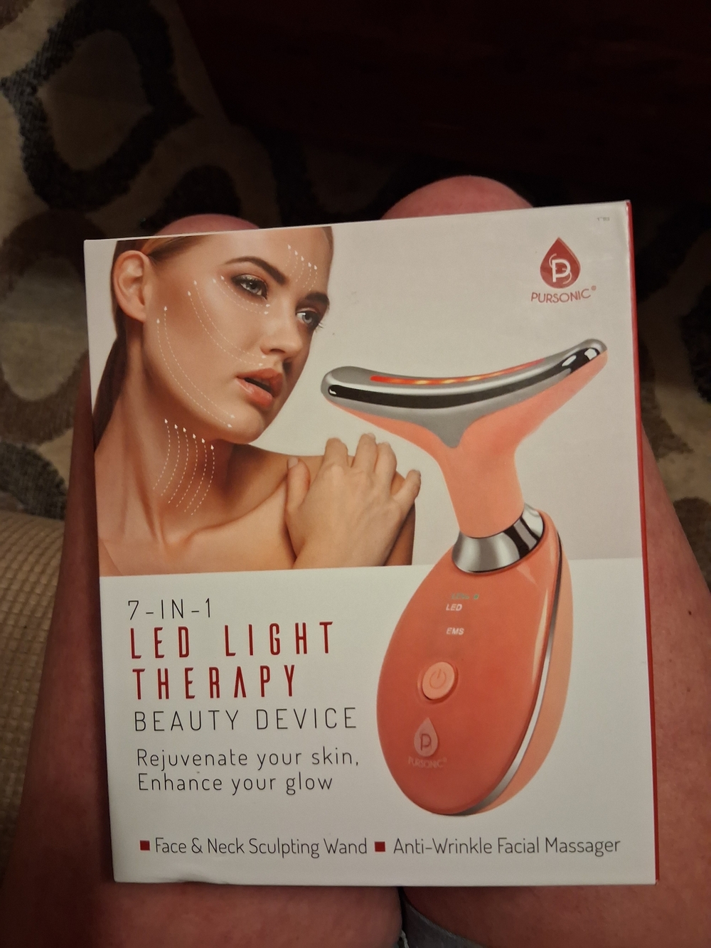 7-in-1 LED Light Therapy Beauty Device — Coral